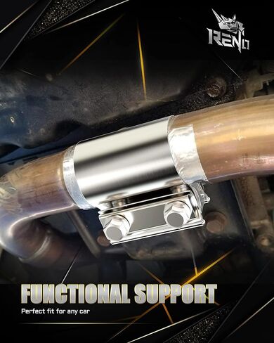 مشبك عادم RENO مقاس 2.0 بوصة، وصلة ربط كم بمشبك بعقب من الفولاذ المقاوم للصدأ تستخدم لأنابيب العادم ونهايات كاتم الصوت وتوصيل نظام العادم (قطعتان) in Kuwait