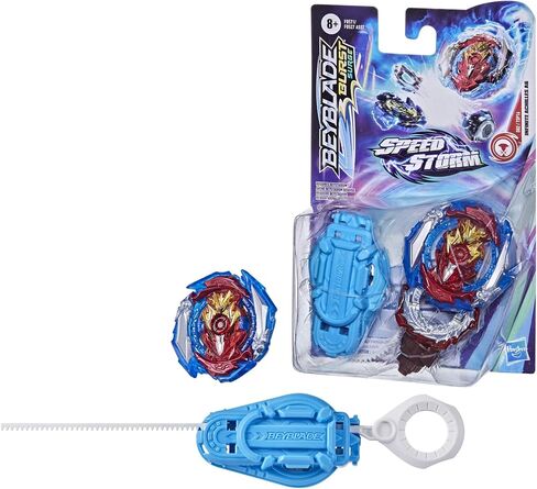 Beyblade Burst Surge Speedstorm Infinite Achilles A6 Spinning Top Starter Pack – Balance Type Battling Game Top with Launcher, Toy for Kids in Saudi Arabia