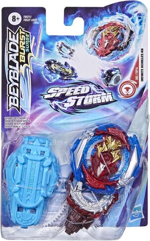 Beyblade Burst Surge Speedstorm Infinite Achilles A6 Spinning Top Starter Pack – Balance Type Battling Game Top with Launcher, Toy for Kids in Saudi Arabia