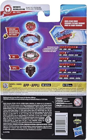 Beyblade Burst Surge Speedstorm Infinite Achilles A6 Spinning Top Starter Pack – Balance Type Battling Game Top with Launcher, Toy for Kids in Saudi Arabia
