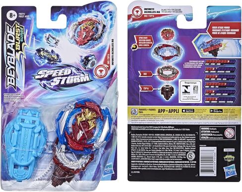 Beyblade Burst Surge Speedstorm Infinite Achilles A6 Spinning Top Starter Pack – Balance Type Battling Game Top with Launcher, Toy for Kids in Saudi Arabia