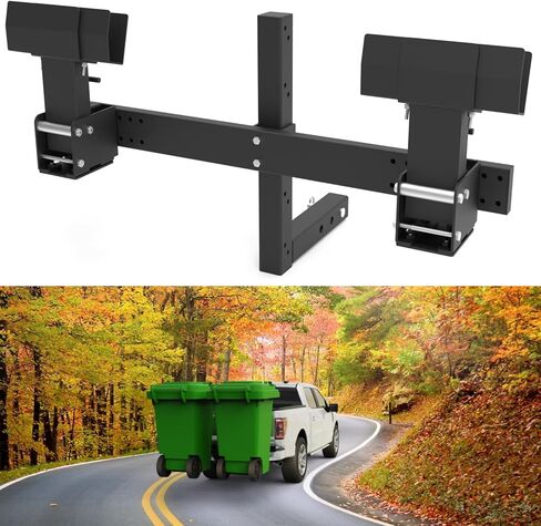 حامل سلة المهملات المزدوج من ELITEWILL يسمح بالنسخ الاحتياطي، سلة قمامة عالية التحميل، حامل وصلة ربط مناسب للمركبات/السيارات/الشاحنات/عربات الجولف/ATV/UTV مع جهاز استقبال وصلة 2 بوصة in Kuwait