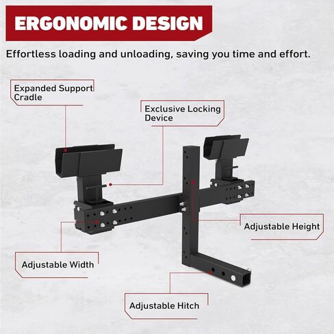 حامل سلة المهملات المزدوج من ELITEWILL يسمح بالنسخ الاحتياطي، سلة قمامة عالية التحميل، حامل وصلة ربط مناسب للمركبات/السيارات/الشاحنات/عربات الجولف/ATV/UTV مع جهاز استقبال وصلة 2 بوصة in Kuwait