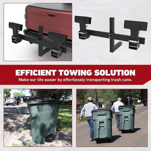 حامل سلة المهملات المزدوج من ELITEWILL يسمح بالنسخ الاحتياطي، سلة قمامة عالية التحميل، حامل وصلة ربط مناسب للمركبات/السيارات/الشاحنات/عربات الجولف/ATV/UTV مع جهاز استقبال وصلة 2 بوصة in Kuwait