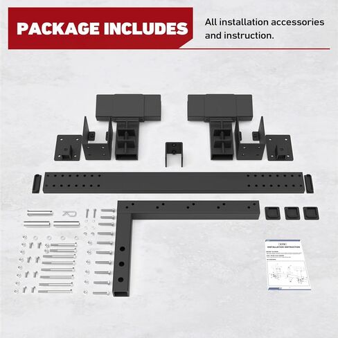 حامل سلة المهملات المزدوج من ELITEWILL يسمح بالنسخ الاحتياطي، سلة قمامة عالية التحميل، حامل وصلة ربط مناسب للمركبات/السيارات/الشاحنات/عربات الجولف/ATV/UTV مع جهاز استقبال وصلة 2 بوصة in Kuwait
