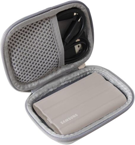 حقيبة سفر صلبة لهاتف Samsung T9/ T7 Shield 2 تيرابايت / 1 تيرابايت / 4 تيرابايت، SSD محمول، محرك أقراص USB 3.2 Gen2 خارجي (أسود، حافظة لمحركين صلبين) in Kuwait