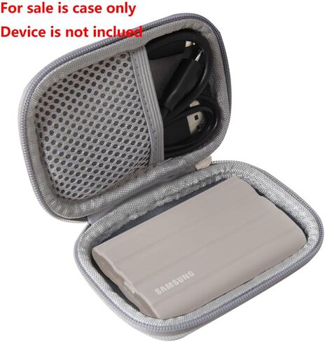 حقيبة سفر صلبة لهاتف Samsung T9/ T7 Shield 2 تيرابايت / 1 تيرابايت / 4 تيرابايت، SSD محمول، محرك أقراص USB 3.2 Gen2 خارجي (أسود، حافظة لمحركين صلبين) in Kuwait