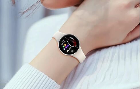 ساعة ذكية Easyfone DM75 2 في 1 للنساء، ساعة جيب مع سلسلة وساعة ذكية معصم بسيطة مع شاشة AMOLED مستديرة 1.04 بوصة ومراقبة معدل ضربات القلب للنوم، إشعار ذكي (فضي) in Saudi Arabia