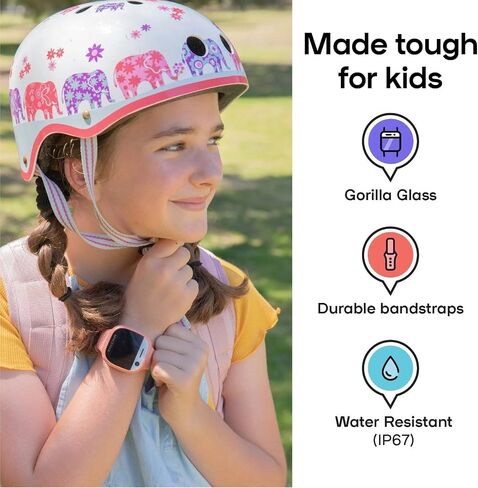 SPACETALK Adventurer 4G Kids Smart Watch with Phone and GPS Tracker - SIM Included, Texting, SOS Button, Camera, School Mode - Black in Saudi Arabia