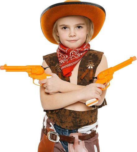 SGBETTER 4 Pack Kids Cowboy Hat Felt Western Cowboy Hat Wide Brim Cowgirl Hat for Boys Girls Cosplay Party Costume Accessory in Saudi Arabia