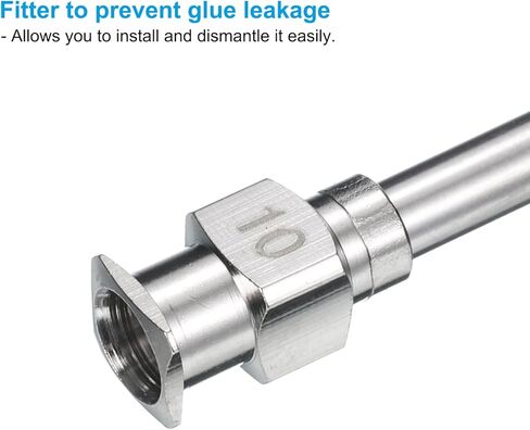 PATIKIL 10/12/14/16/18/20/24Ga x 0.5 بوصة أطراف إبرة توزيع من الفولاذ المقاوم للصدأ، 7 قطع من أنبوب إبرة الغراء المعدني أطراف حادة قفل Luer لمختبر حبر الغراء السميك، فضي in Kuwait