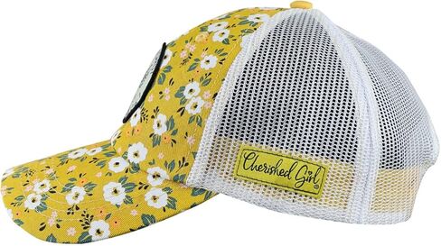 قبعة Kerusso Cherish Girl المتجذرة في قبعة المسيح، أصفر/أبيض، مقاس واحد in Kuwait