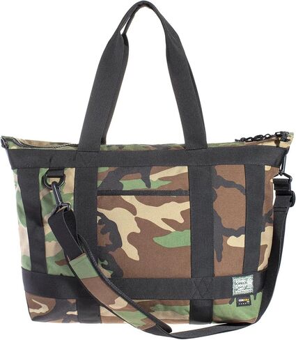 Rough Enough Large Tote Bag for Women Work Tote Bag for Men Preppy Teens with Zipper Outdoor School Causal Green Camo Military Army Cordura Canvas in Saudi Arabia