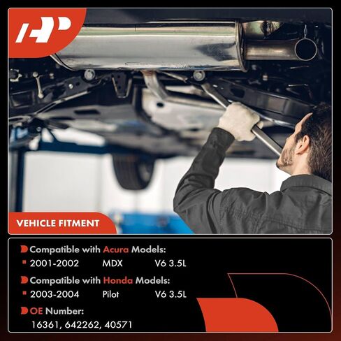 A-Premium Catalytic Converter Kit Direct-Fit Compatible with Honda Pilot 2003-2004 & Acura MDX 2001-2002, 3.5L, E.P.A. Compliant in Saudi Arabia
