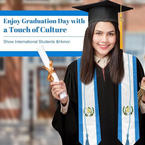 National Flag Graduation Stole Class of 2024, Flag Graduation Sash Gift, Stoles for Graduation 2024 72" in Saudi Arabia