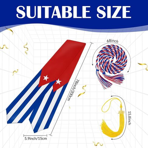 National Flag Graduation Stole Class of 2024, Flag Graduation Sash Gift, Stoles for Graduation 2024 72" in Saudi Arabia