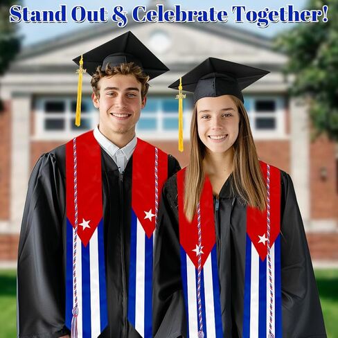 National Flag Graduation Stole Class of 2024, Flag Graduation Sash Gift, Stoles for Graduation 2024 72" in Saudi Arabia