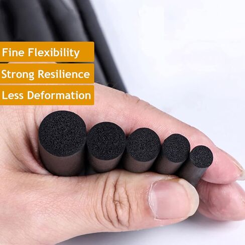 قضيب داعم رغوي 1/3 بوصة، 9.8 قدم EPDM شريط أنابيب إسفنجية صلبة بخلية مغلقة، موفر السد المطاطي لتجريد نافذة الباب من الطقس والفجوات وحشو وصلة توسيع الخرسانة in Kuwait