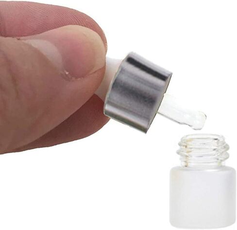 50 قطعة من زجاجات قطارة زجاجية بلوري من ConStore، قوارير زيت عطري صغيرة، غسول تجميلي فارغ، زجاجة قطارة للعين قابلة لإعادة الملء، حاوية مستحضرات تجميل سائلة + 2 قطعة قطارة (1 مل) in Kuwait