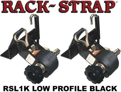 2 Pack, Rack Strap Ladder Rack Tie-Downs, Right Angle Mounting Bracket, RSL1K Low Profile Right Angle Mounting Bracket, Black Powder Coat Finish, Bolt Mounting Hardware Included. (Low Profile) in Saudi Arabia