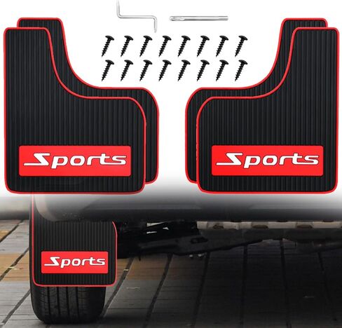 4 pcs Car Mud Flaps Universal Rubber Mudguard - Soft Material Automotive Fender - Splash Guards Rubber mud Guard Universal Pickup SUV - No Collision Universal 27cm23cm0.5cm in Saudi Arabia