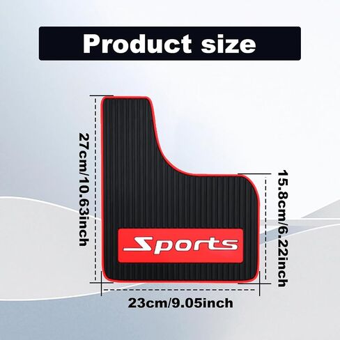 4 pcs Car Mud Flaps Universal Rubber Mudguard - Soft Material Automotive Fender - Splash Guards Rubber mud Guard Universal Pickup SUV - No Collision Universal 27cm23cm0.5cm in Saudi Arabia