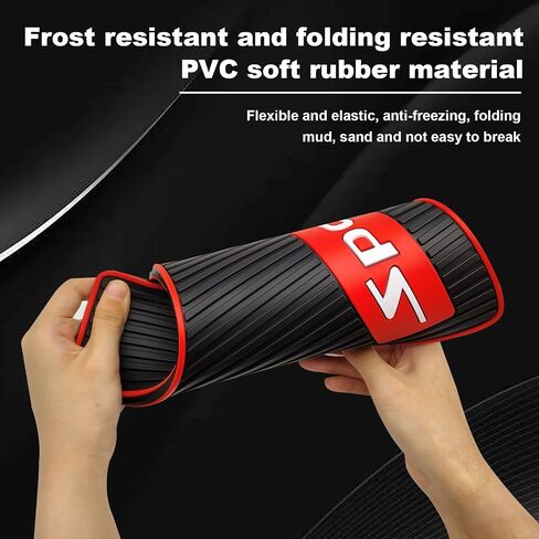 4 pcs Car Mud Flaps Universal Rubber Mudguard - Soft Material Automotive Fender - Splash Guards Rubber mud Guard Universal Pickup SUV - No Collision Universal 27cm23cm0.5cm in Saudi Arabia