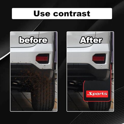 4 pcs Car Mud Flaps Universal Rubber Mudguard - Soft Material Automotive Fender - Splash Guards Rubber mud Guard Universal Pickup SUV - No Collision Universal 27cm23cm0.5cm in Saudi Arabia