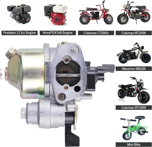 MRELC محول فلتر هواء مكربن ​​عالي الأداء من MRELC مناسب لـ Predator 212cc 6.5 Hp Honda Gx160 Gx200 196cc Coleman CT200U Trail CT100U Mini Bike Go Kart Racing (أحمر) in Kuwait