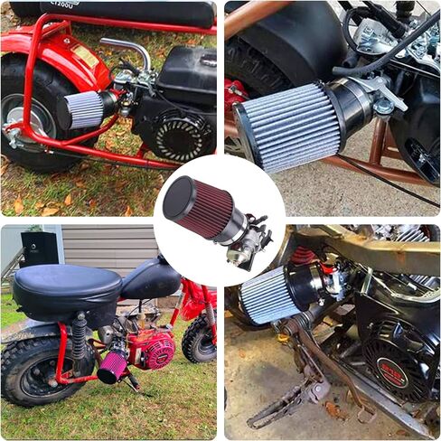 MRELC محول فلتر هواء مكربن ​​عالي الأداء من MRELC مناسب لـ Predator 212cc 6.5 Hp Honda Gx160 Gx200 196cc Coleman CT200U Trail CT100U Mini Bike Go Kart Racing (أحمر) in Kuwait