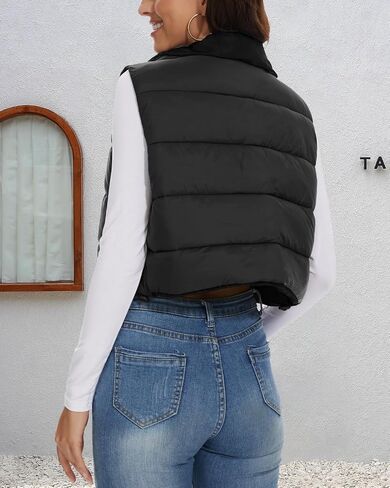 Women's Cropped Puffer Vest in Saudi Arabia