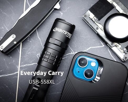 Nightstick USB-558XL USB-C مصباح يدوي تكتيكي قابل لإعادة الشحن، أسود in Saudi Arabia
