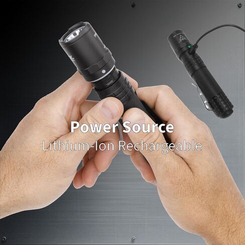 Nightstick USB-558XL USB-C مصباح يدوي تكتيكي قابل لإعادة الشحن، أسود in Saudi Arabia