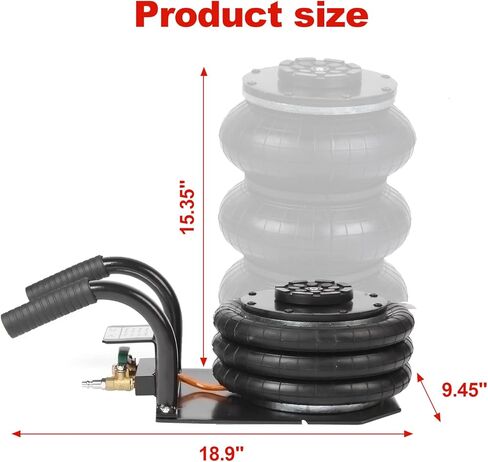 رافعة هوائية ثلاثية الأكياس، رافعة سيارة تعمل بالهواء المضغوط 3 طن، رفع سريع يصل إلى ارتفاع 16 بوصة لإصلاح السيارة in Kuwait