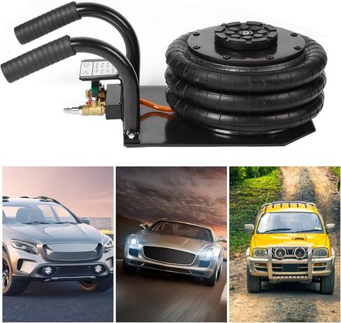 رافعة هوائية ثلاثية الأكياس، رافعة سيارة تعمل بالهواء المضغوط 3 طن، رفع سريع يصل إلى ارتفاع 16 بوصة لإصلاح السيارة in Kuwait