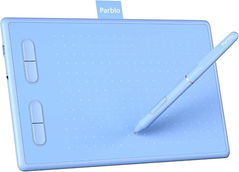Parblo Drawing Tablet N10B,10x6inch Graphics Drawing Tablet with Battery-Free Pen P08,6 Customizable Express Keys,Compatible with Windows,Mac,Android,Chromebook in Saudi Arabia