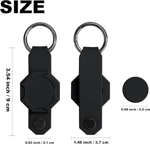 Waterproof Key Organizer for Airtag,Key Holder for Airtag,Compact Silicone Keychain for Apple AirTag- Includes Keyring to Attach Car Key Fob (Pink,Blue) in Kuwait