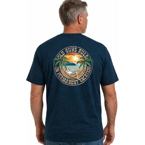 OLD GUYS RULE Men's Graphic T-Shirt, Hammock Vacation - Father's Day, Birthday, Retirement Gift - Novelty Tee for Beach Lover in Saudi Arabia