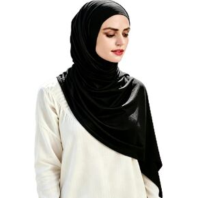 Hijab Scarf for Women Muslim Soft Cotton Jersey Hijab Head Wrap Scarves Fashion Long Scarf Shawls in Saudi Arabia