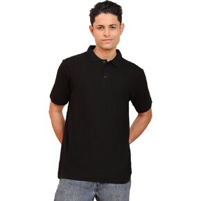 Men's 100% Cotton Plain Solid Polo T-Shirt Classic Regular Fit Breathable Casual Wear for Daily & Office Use in Saudi Arabia