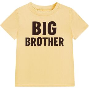 100% Cotton Big Brother Shirt Toddler Boys Promoted to Big Brother Announcement Kids Short Sleeve T-Shirt 18M-12Y in Saudi Arabia