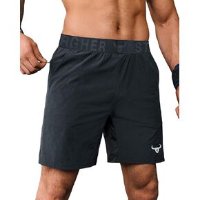 Mens 7" Athletic Shorts Dry Fit Lightweight Elastic Waistband Breathable Mesh Running Shorts with Pockets (S-XXL) in Saudi Arabia