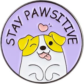 Stay Pawsitive لطيف الكلب عاشق المينا دبوس، الإيجابية الكلاب Pun شارة بروش، لطيف المشاعر الإيجابية دبوس طية صدر السترة للكلب أمي أبي، Kawaii جرو بروش تحفيزي لمحبي الحيوانات الأليفة صاحب الحيوانات الأليفة، مضحك الحيوان Pun شارات الملحقات لقبعة سترة حقيبة ا in Kuwait