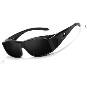 IGnaef Dark Cat.4 Fit Over Sunglasses for Men Women, Polarized Wrap Around Shade to Wear Over Glasses UV Protection in Saudi Arabia