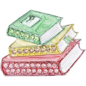 ONLYJUMP Rhinestone Book Brooch for Women Dainty Crystal Librarian Teacher Reading Books Brooches for Librarians Reading Lovers Back to School Jewelry in Kuwait