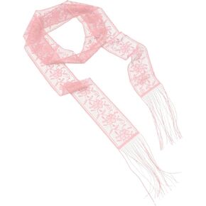 Lace Scarf for Women, Skinny Fringe Scarves for Travel Date Party | Vintage Lace Floral Pattern, 77.1 × 2.4 in, Lightweight, Many Colors, Multiple Tying Ways, Headband, Belt, Bag Accessory in Saudi Arabia