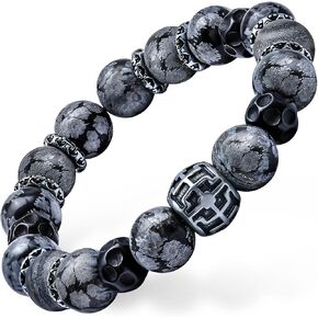 GUXI-Mist Ruin Rare Series Obsidian Bracelet Natural Malachite Bracelets for Men Handmade Gemstone Bead Protection Bracelet Holiday Gifts in Saudi Arabia