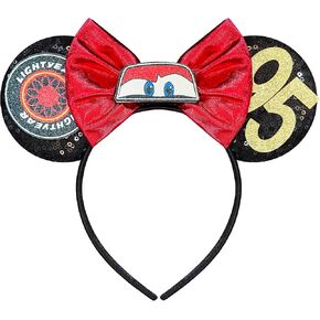 Trnerm Headband for Adult, Sequin Red Bows Park Ears for Halloween Costume - Car in Saudi Arabia