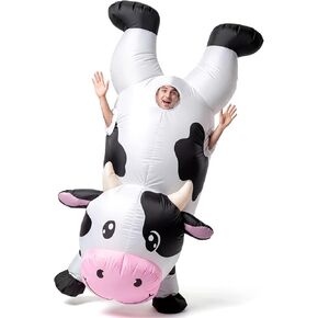 Halloween Inflatable Cow Handstand Costume Body Funny Blows up Animal Costume for Adult Halloween Inflatables Cosplay in Saudi Arabia