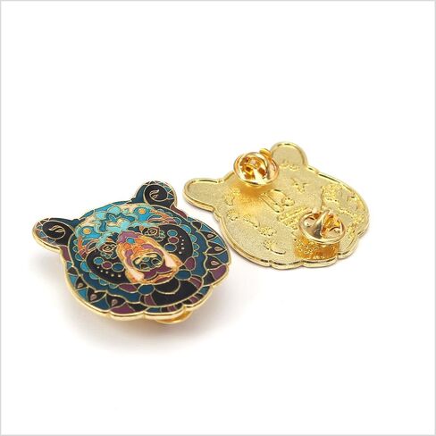 Enamel Pin - Mandala American Black Bear. Collector’s Edition, Durable & Stylish Souvenir Pin for Backpacks, Jackets, Hats, and Accessories in Kuwait